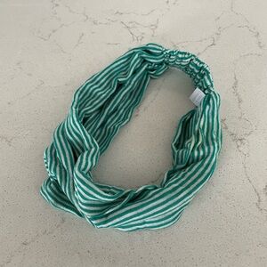 Aerie Teal Green Striped Headband One Size